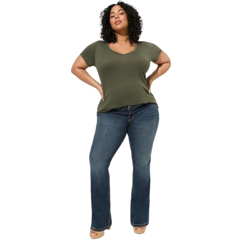 Torrid Luxe Slim Boot Super Stretch Denim Jeans Size 16R